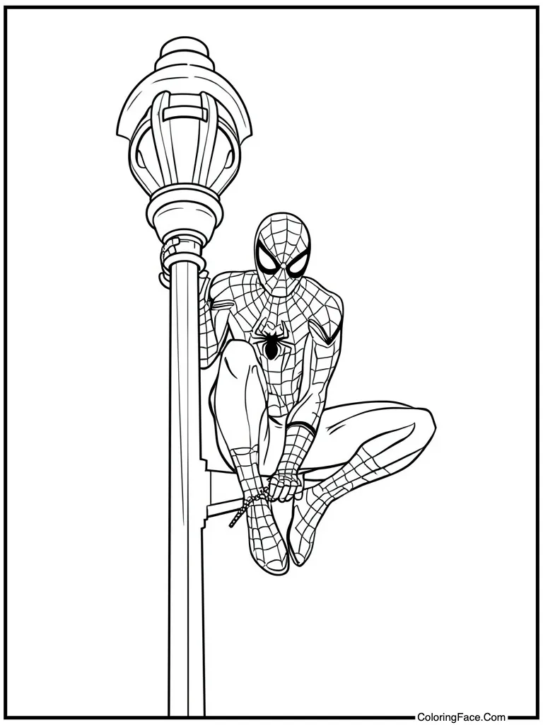 Perched on street light