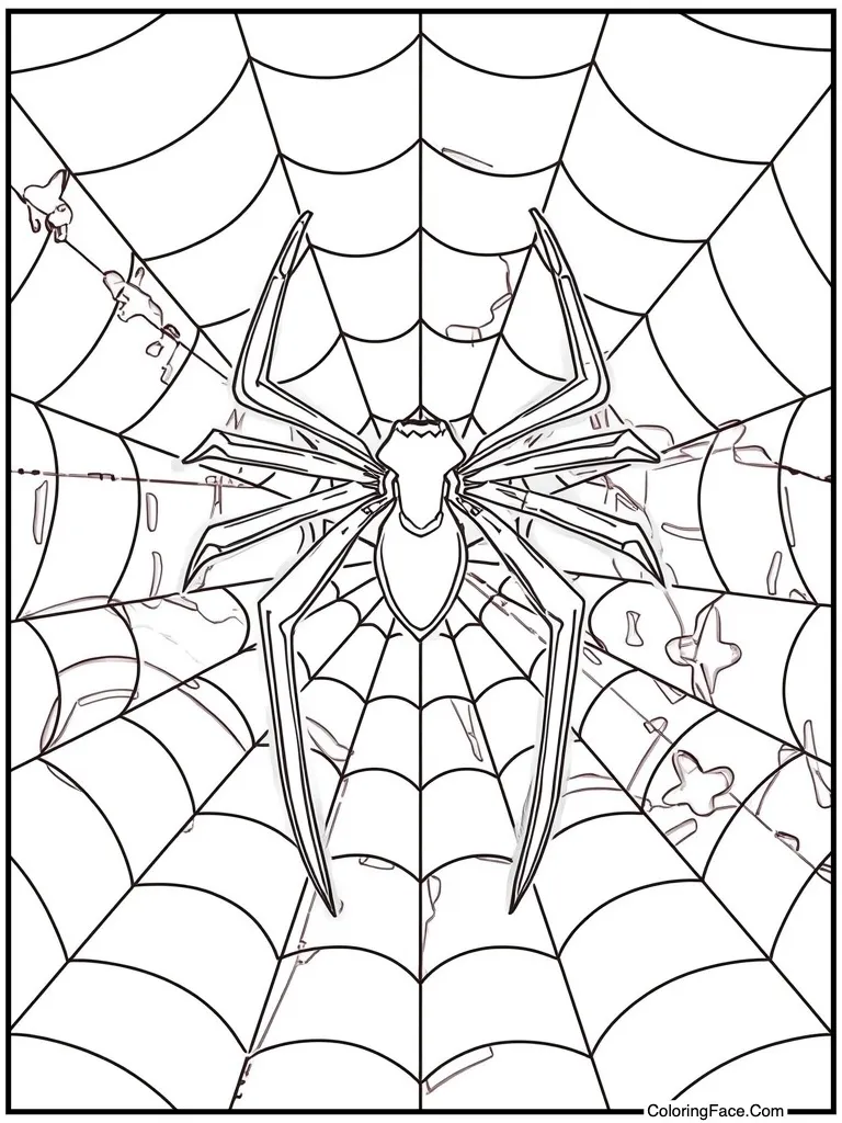 Large spider web background