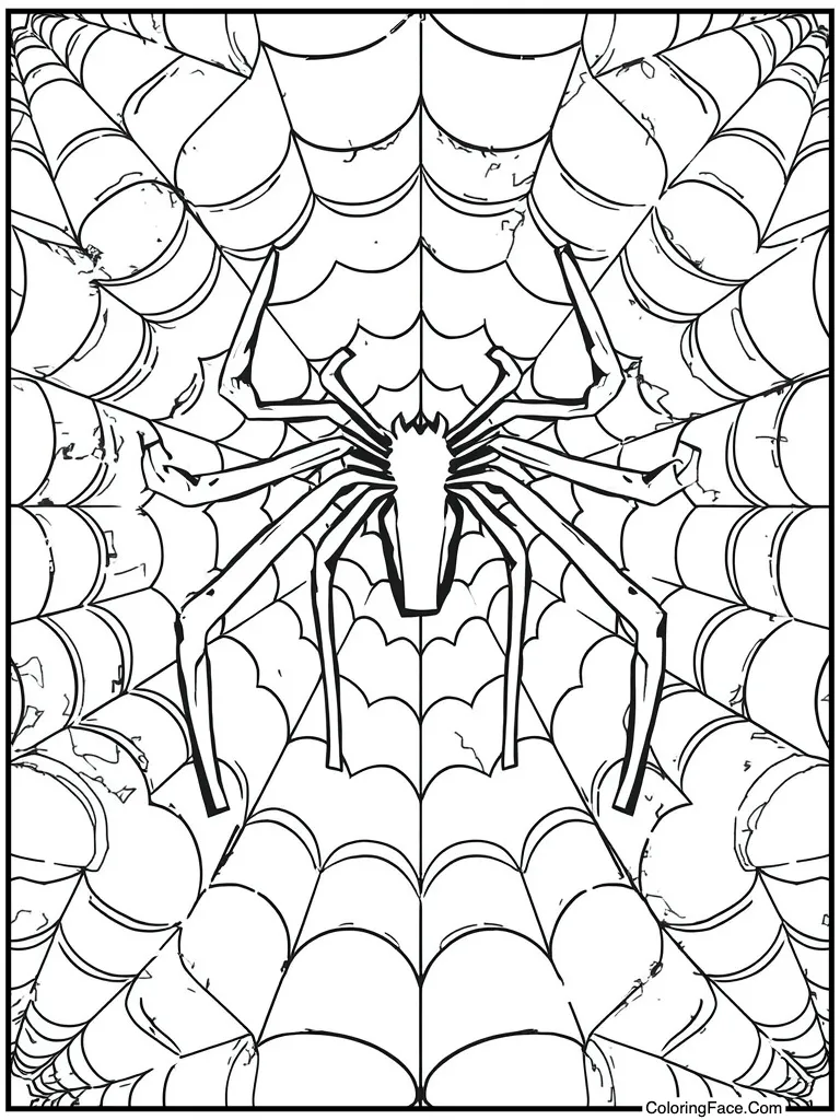 Web pattern on costume