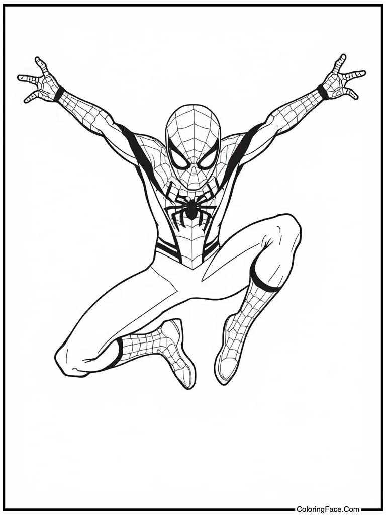 Agile hero jumping high