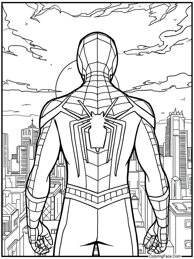 Sunset view behind hero