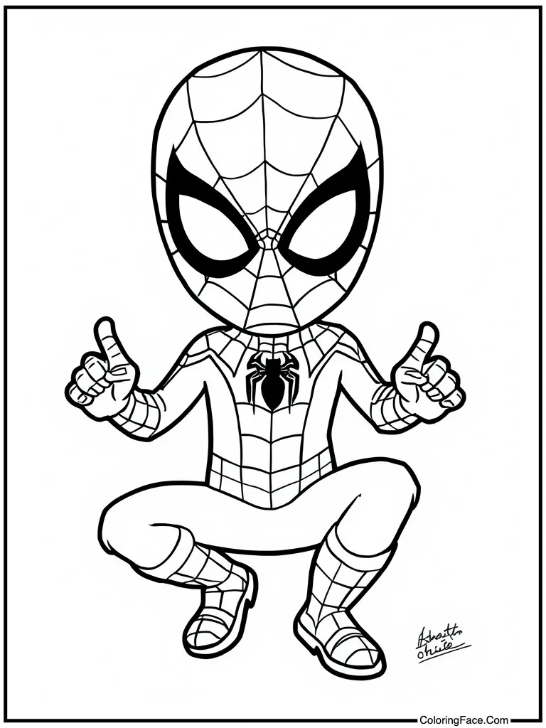 Happy friendly neighborhood hero