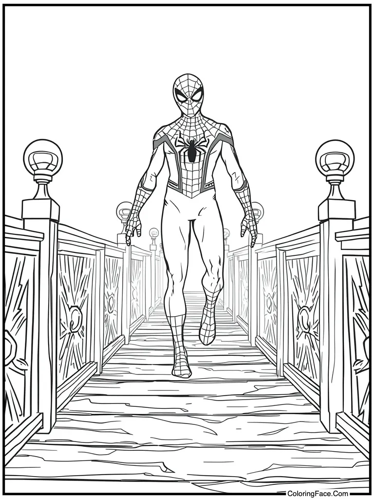 Standing on a bridge