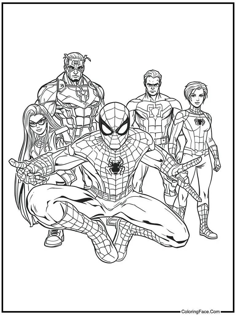 With Avengers team friends