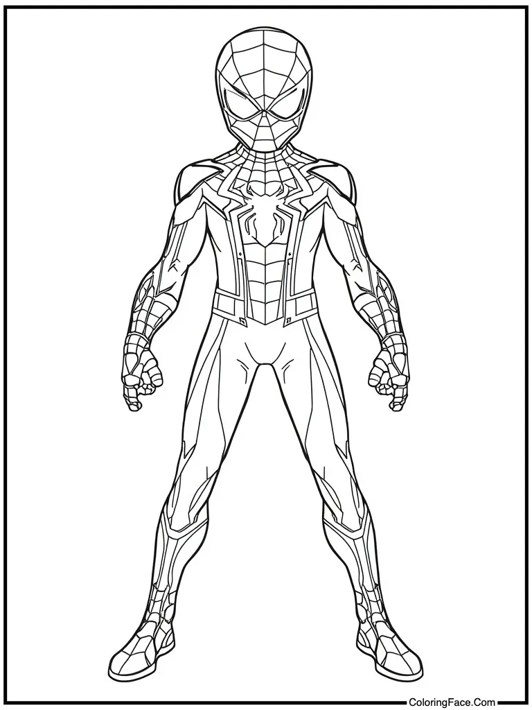 Wearing the futuristic suit