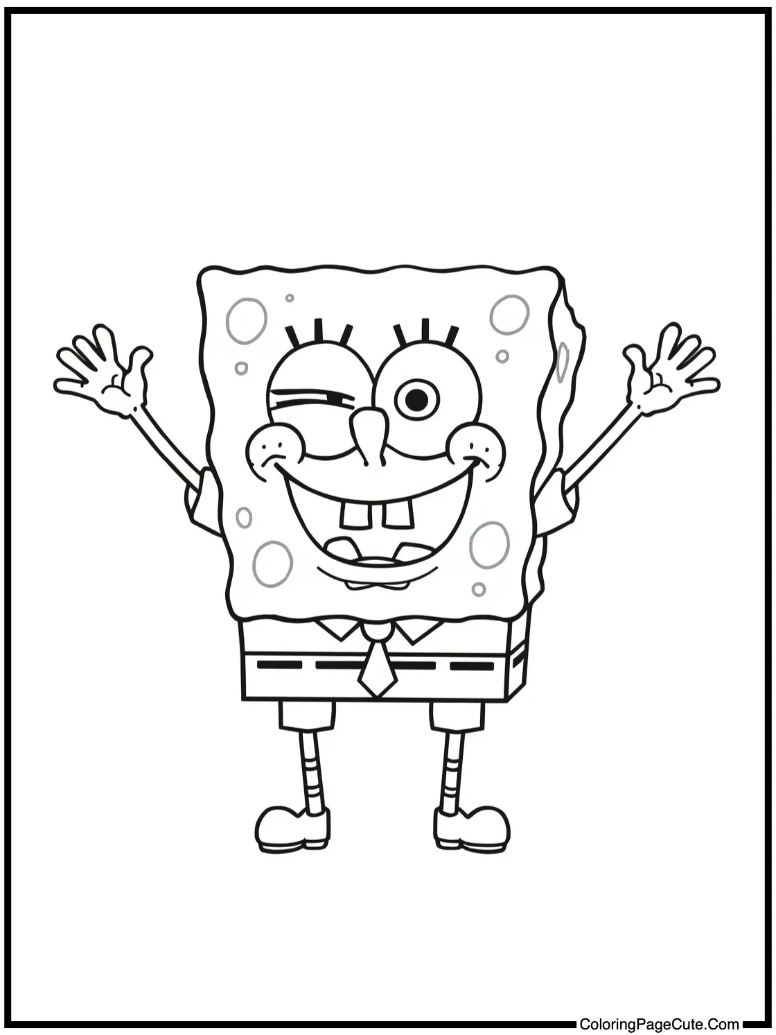 with a cheerful wink