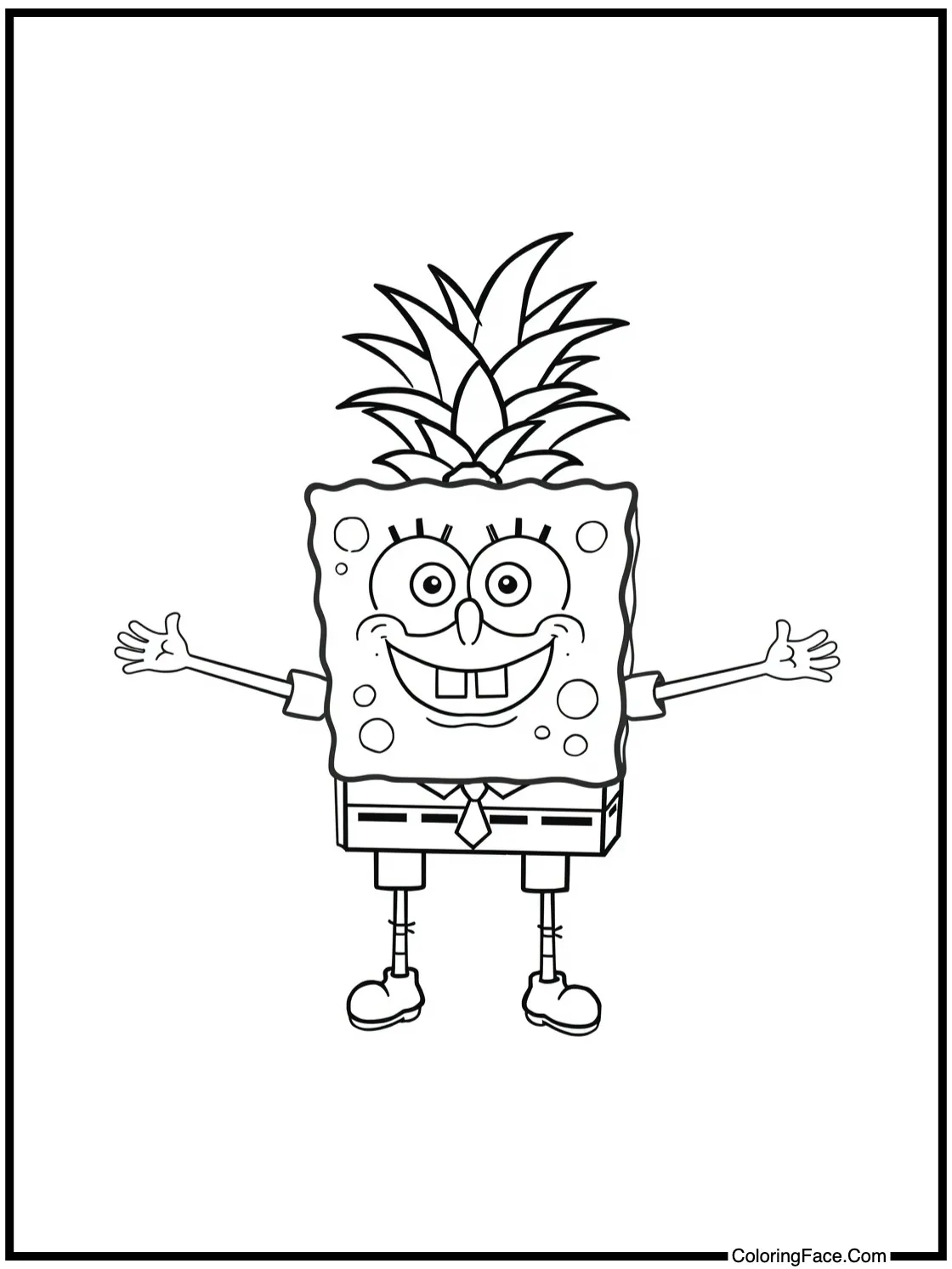 at his pineapple house