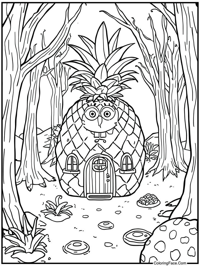Pineapple house under sea