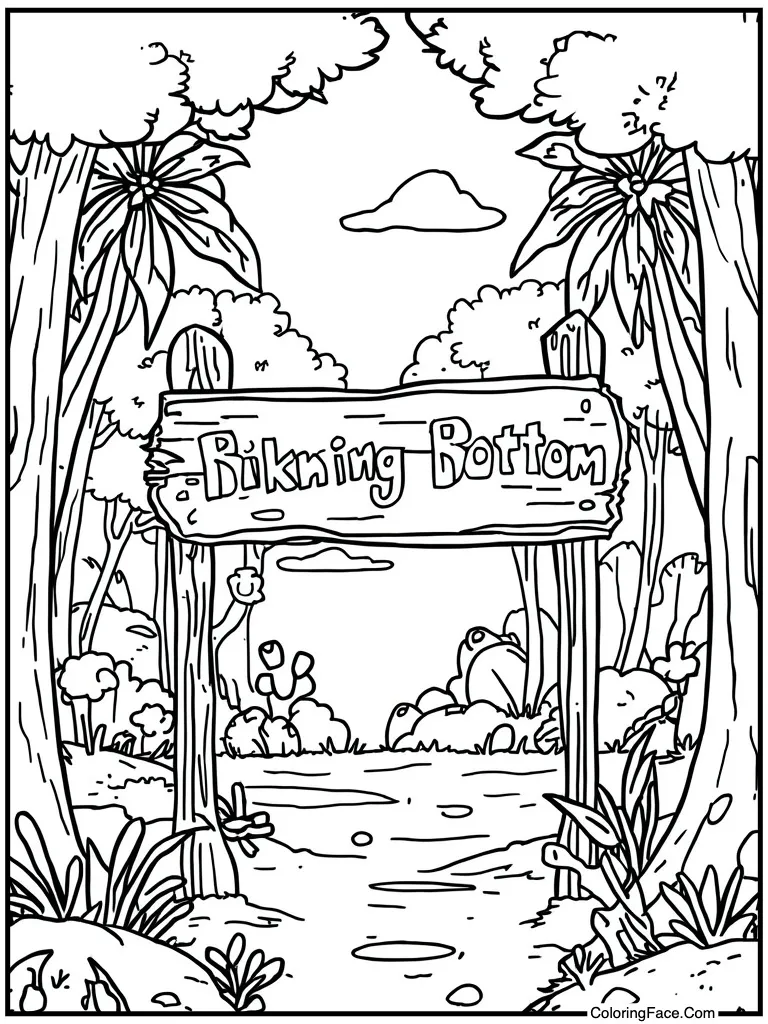 Bikini Bottom city sign