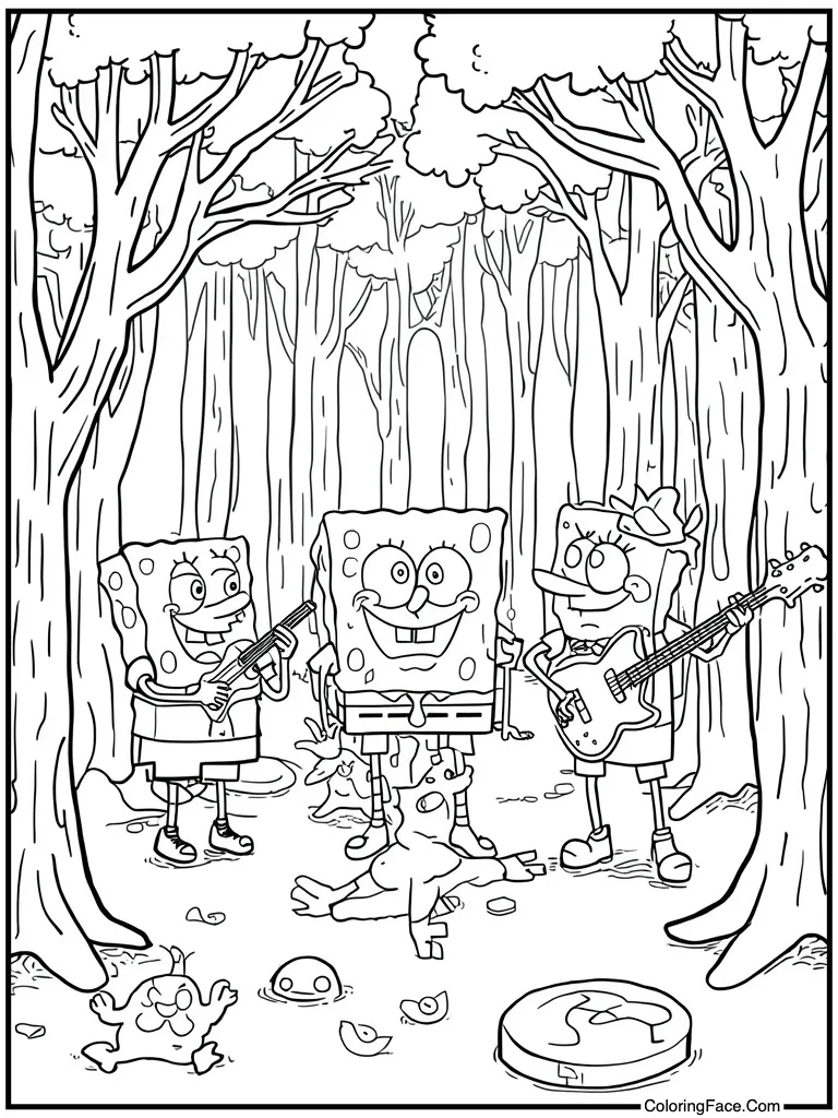 Band geeks playing instruments