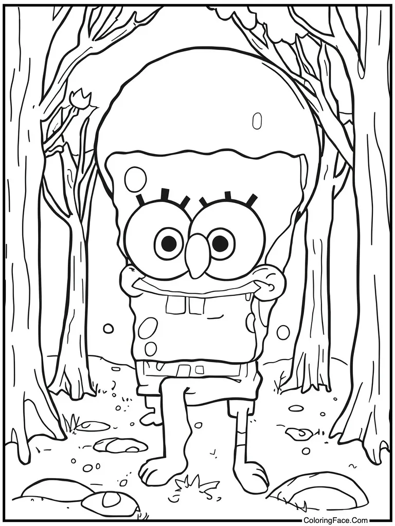 Handsome Squidward face detail