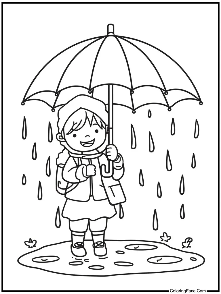 Umbrella protecting from rain