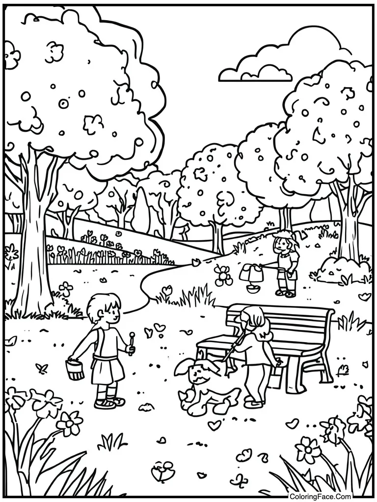 Children playing in park