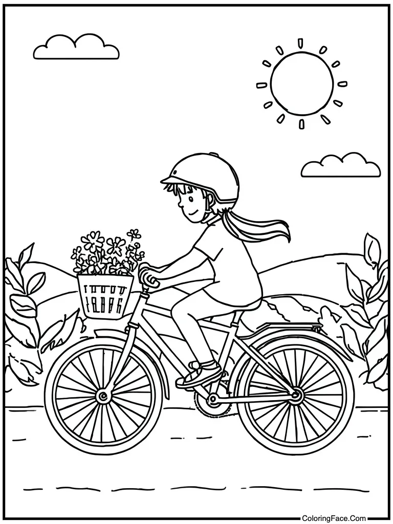 Bicycle riding sunny day