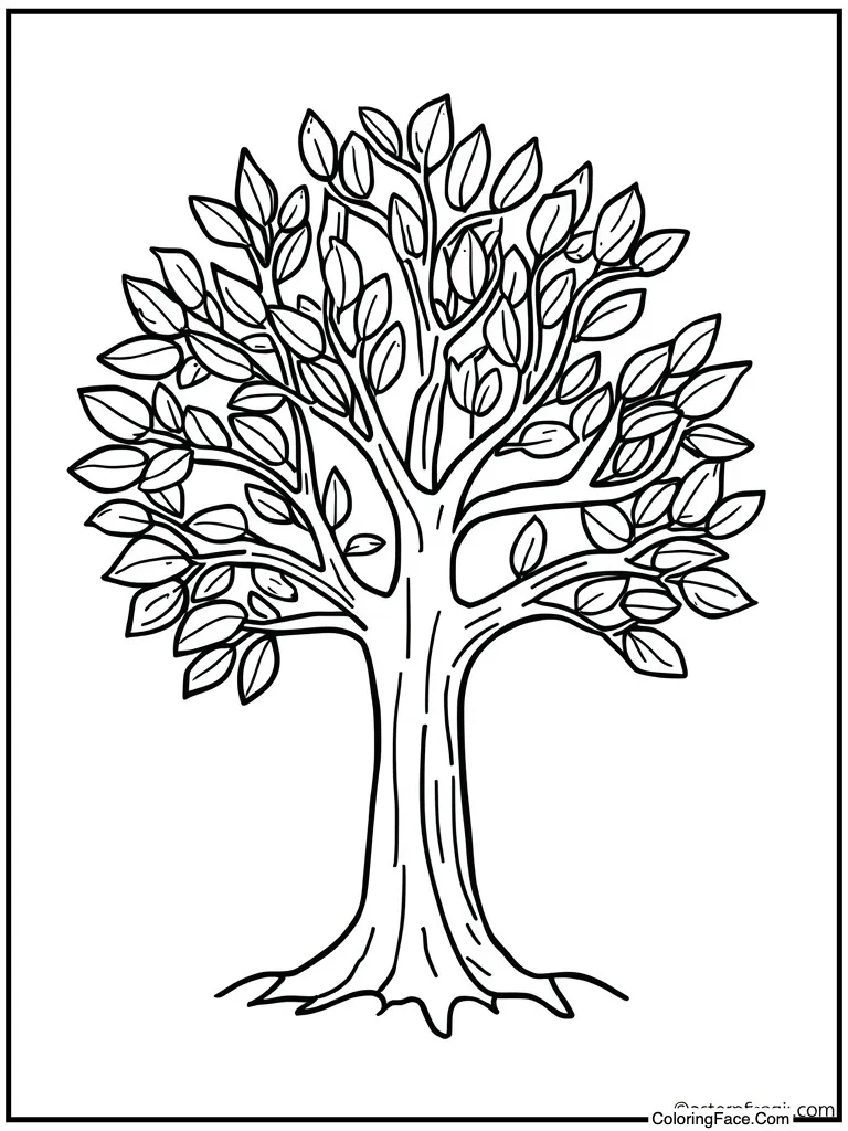 Tree growing new leaves