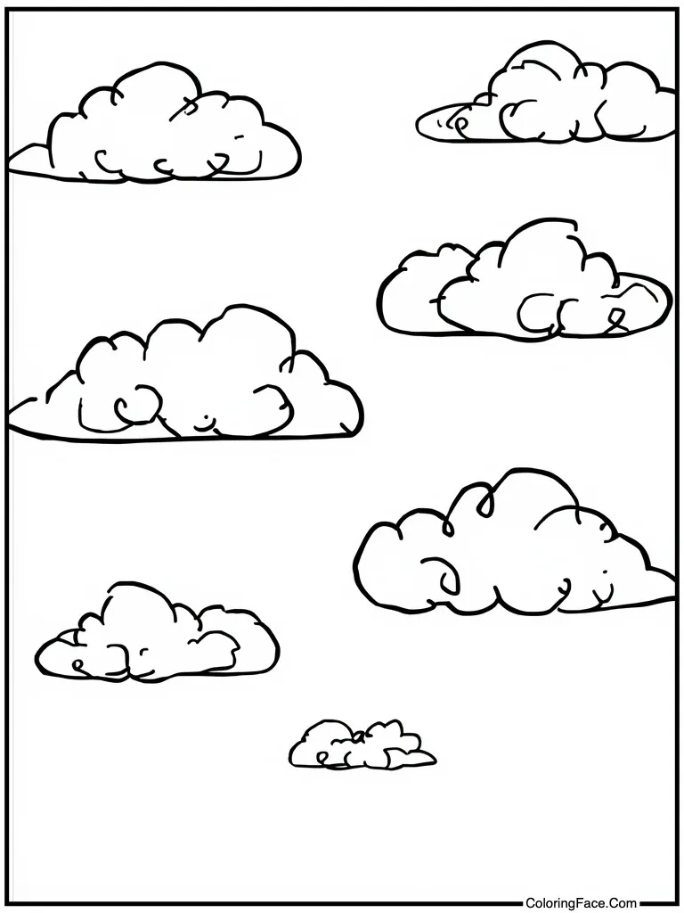 Clouds floating white sky