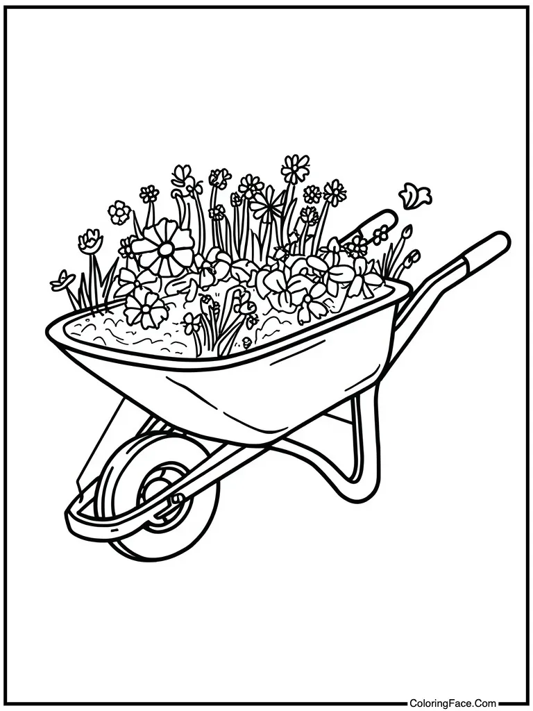 Wheelbarrow full of dirt