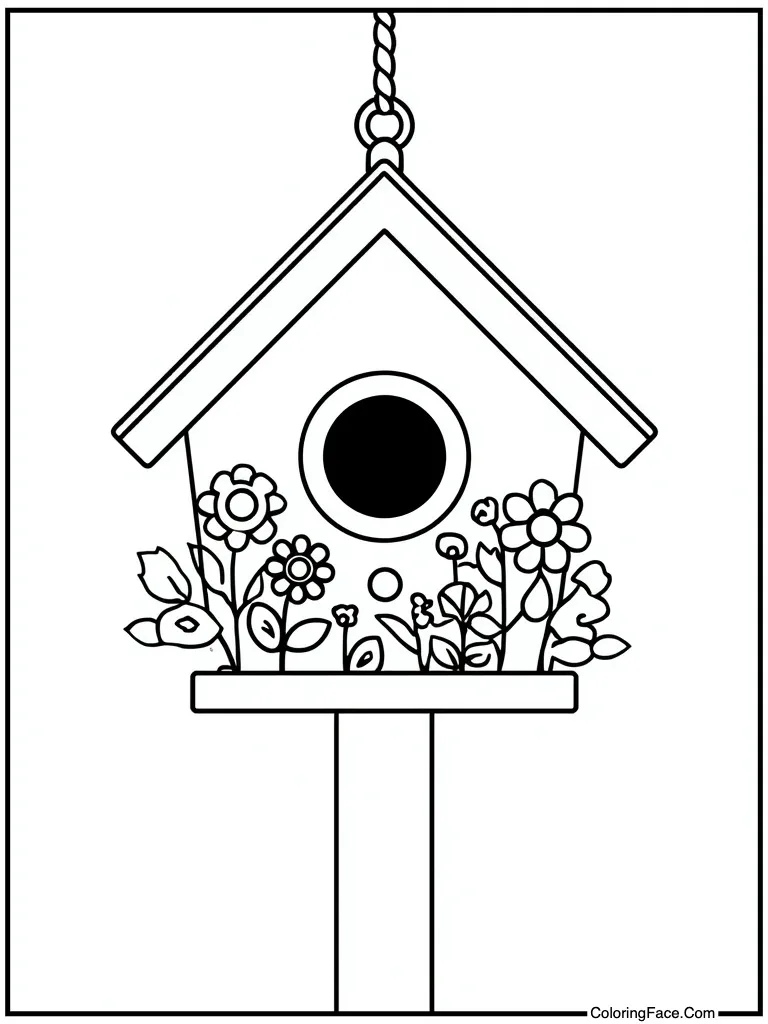 Birdhouse with tiny door