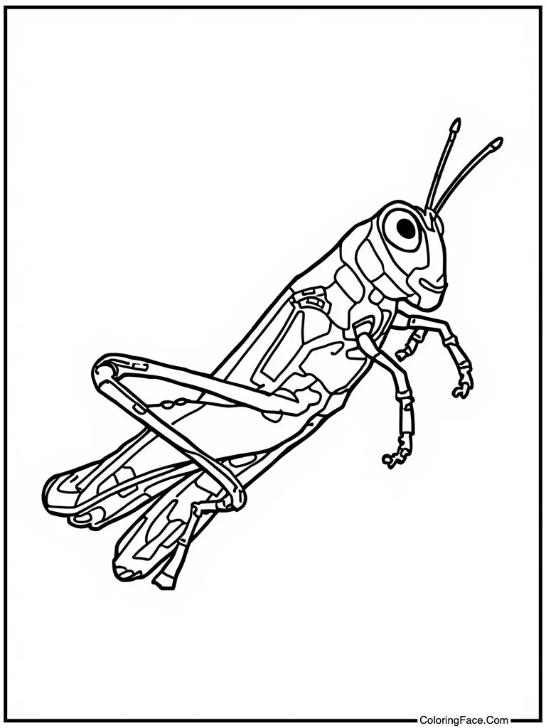 Grasshopper jumping very high