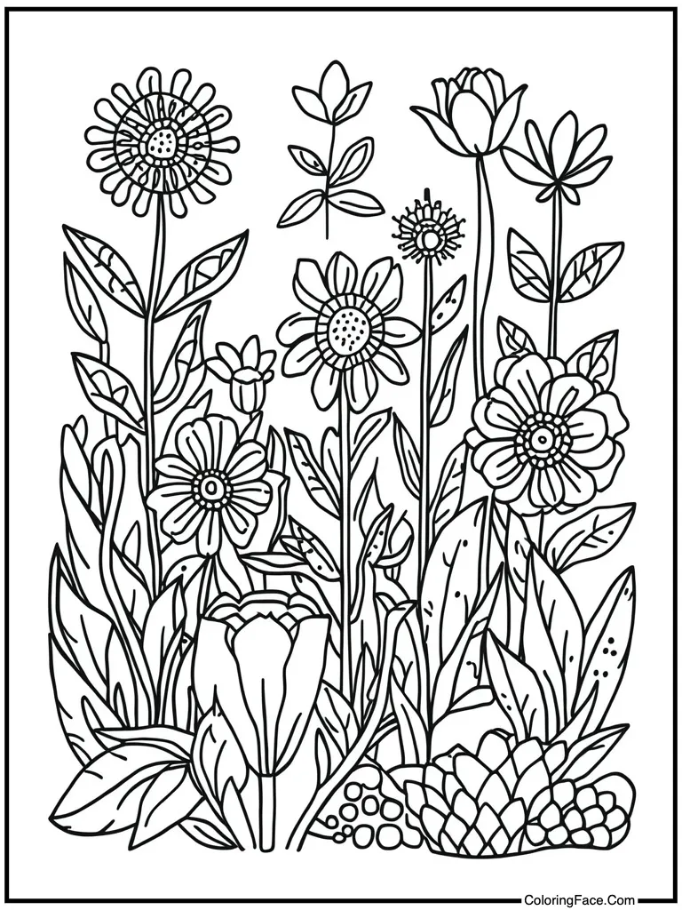 Zentangle doodle garden art