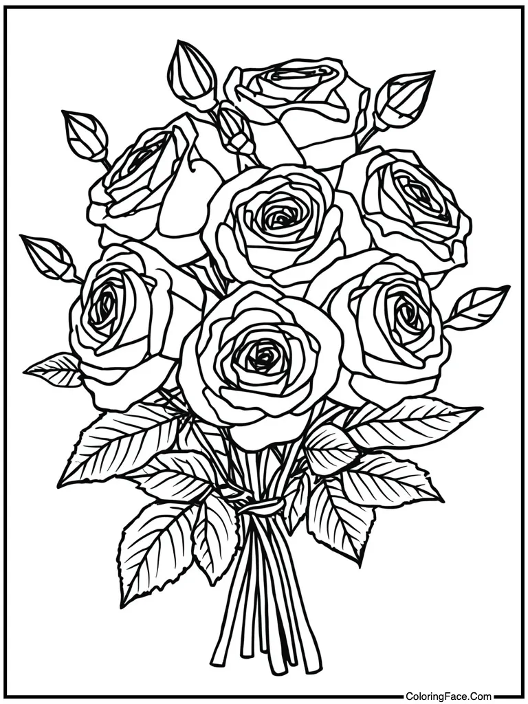 Bouquet of fresh roses