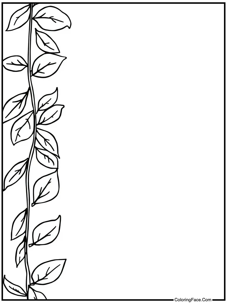 Garland of green leaves