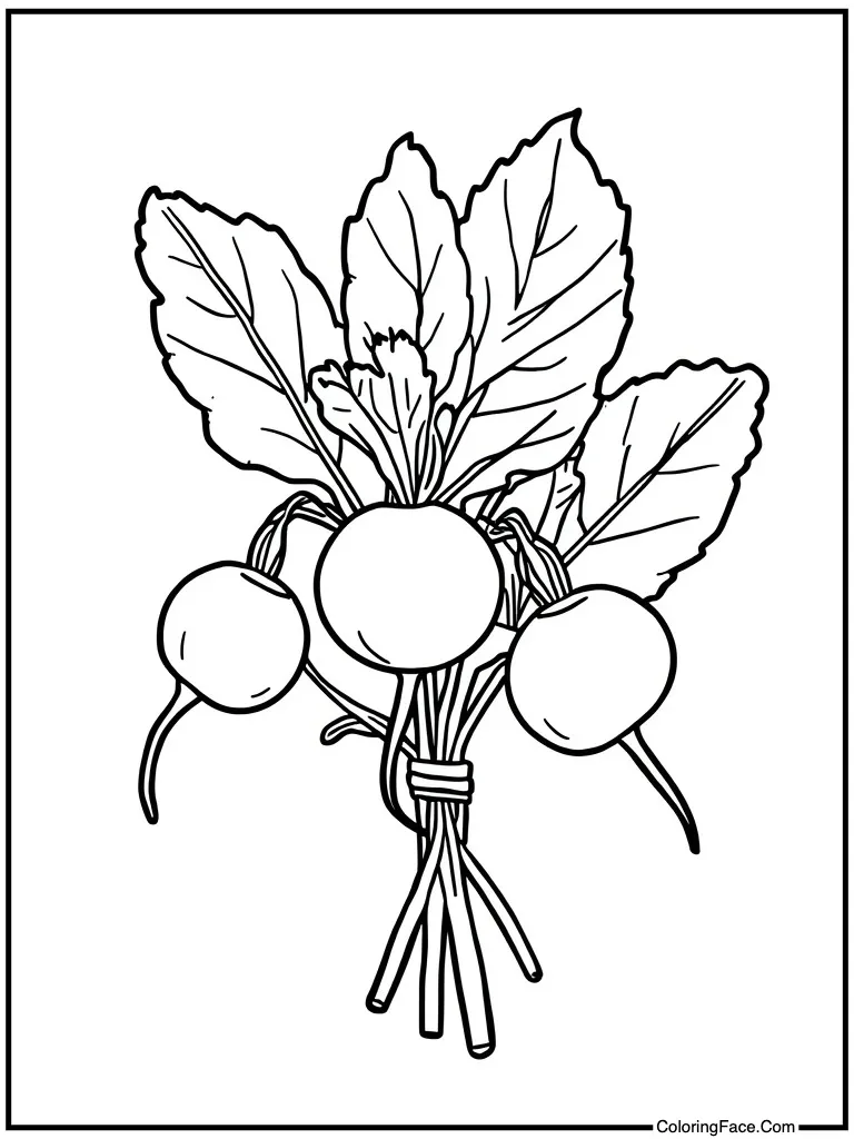 Radishes red and round