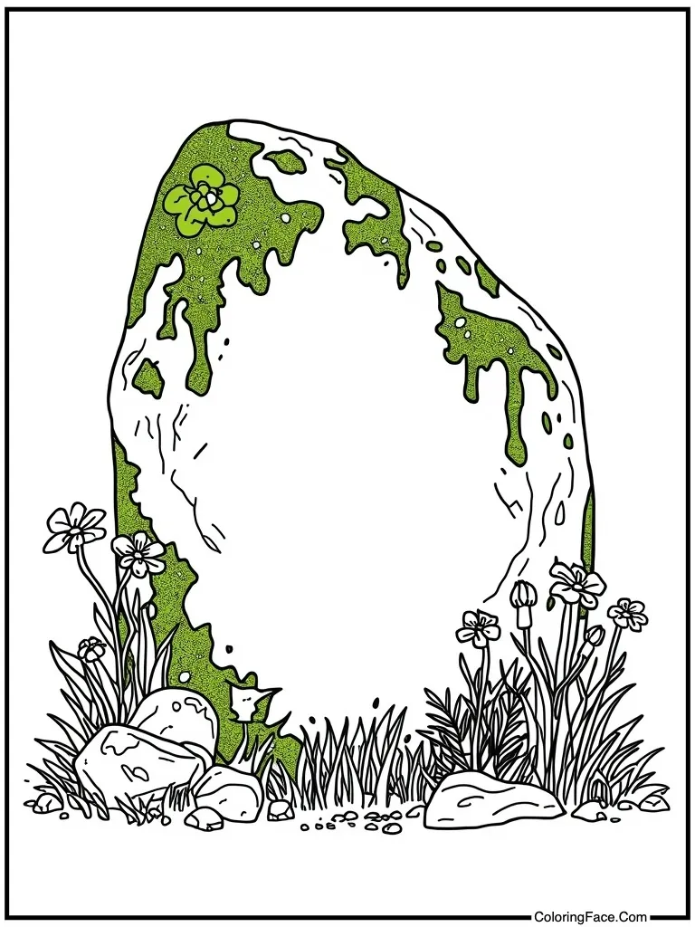 Moss covering old stone