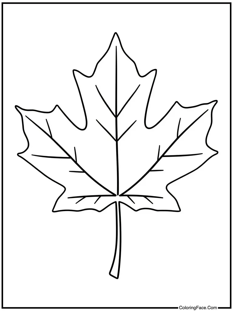 Maple leaf green shape