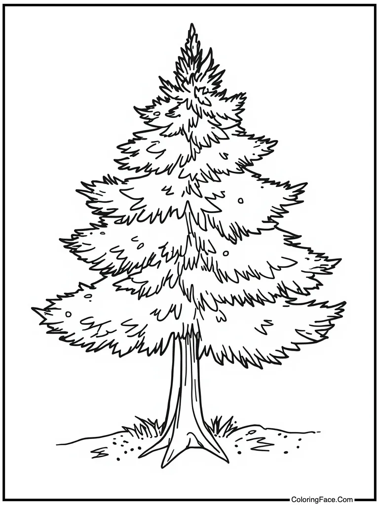 Pine tree smelling fresh