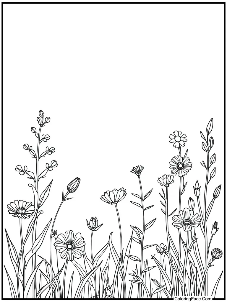 Meadow with wild flowers