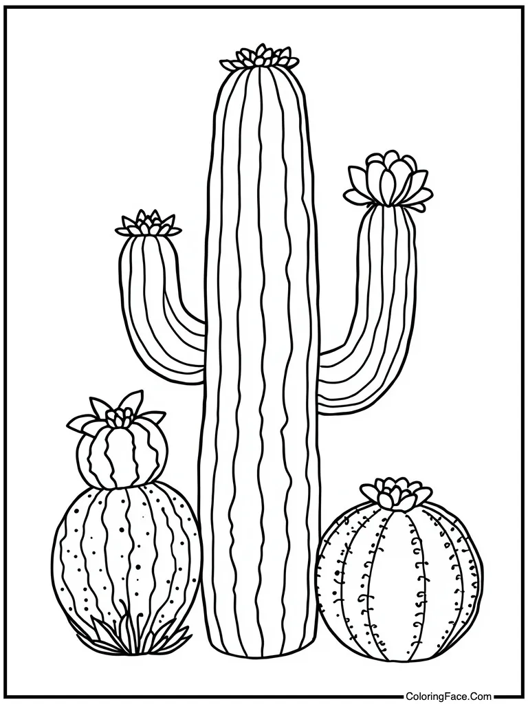 Desert cactus in bloom