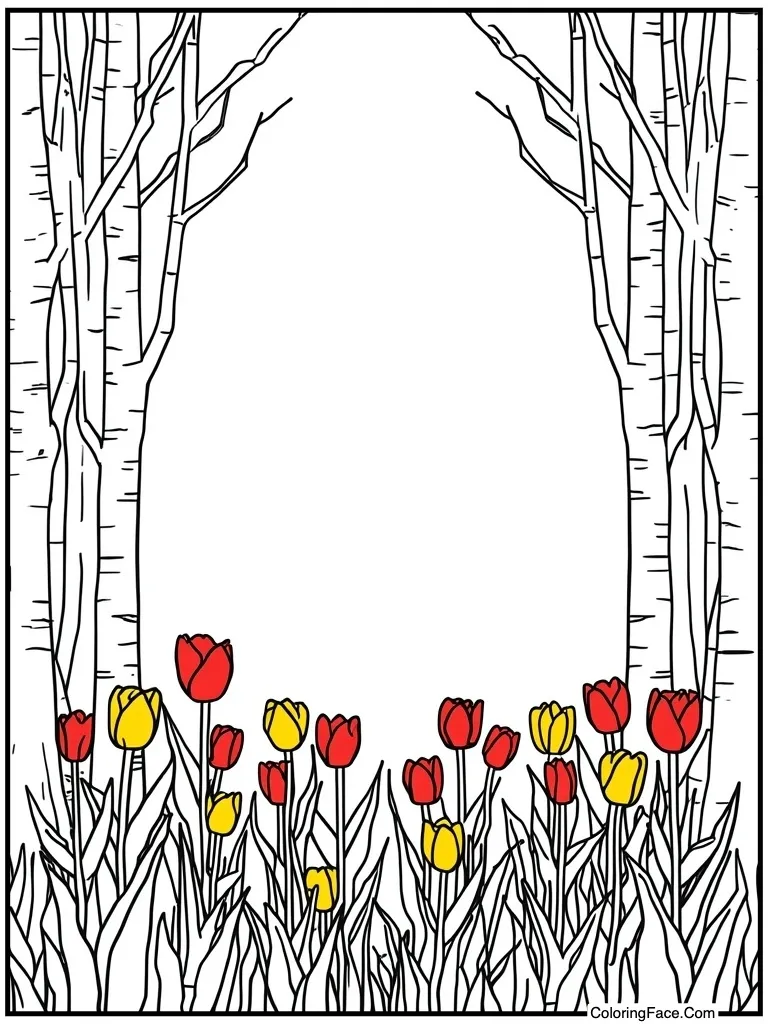 Tulips red and yellow