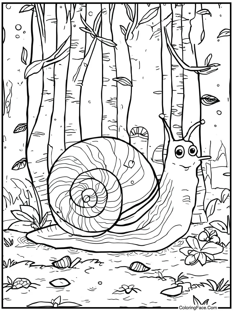 Snail with swirl shell