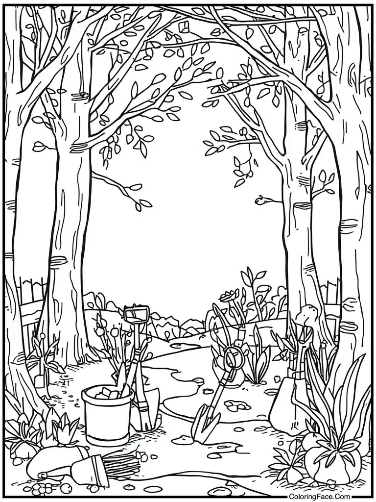 Gardening tools and gloves