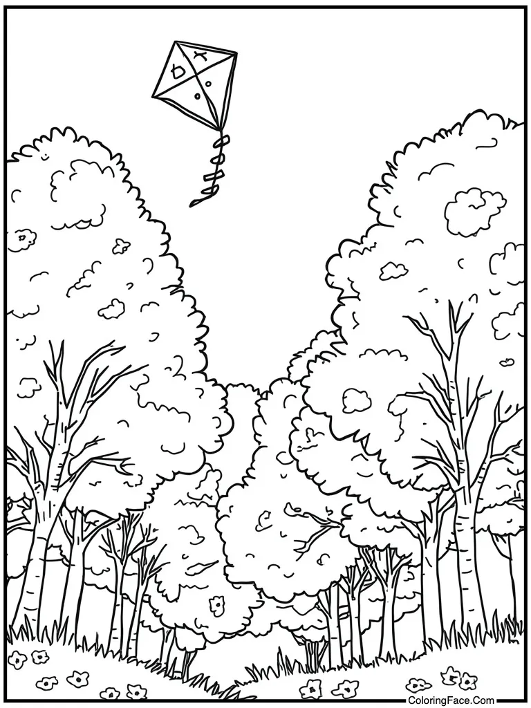 Kite flying high sky