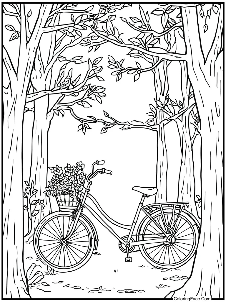 Bike with flower basket