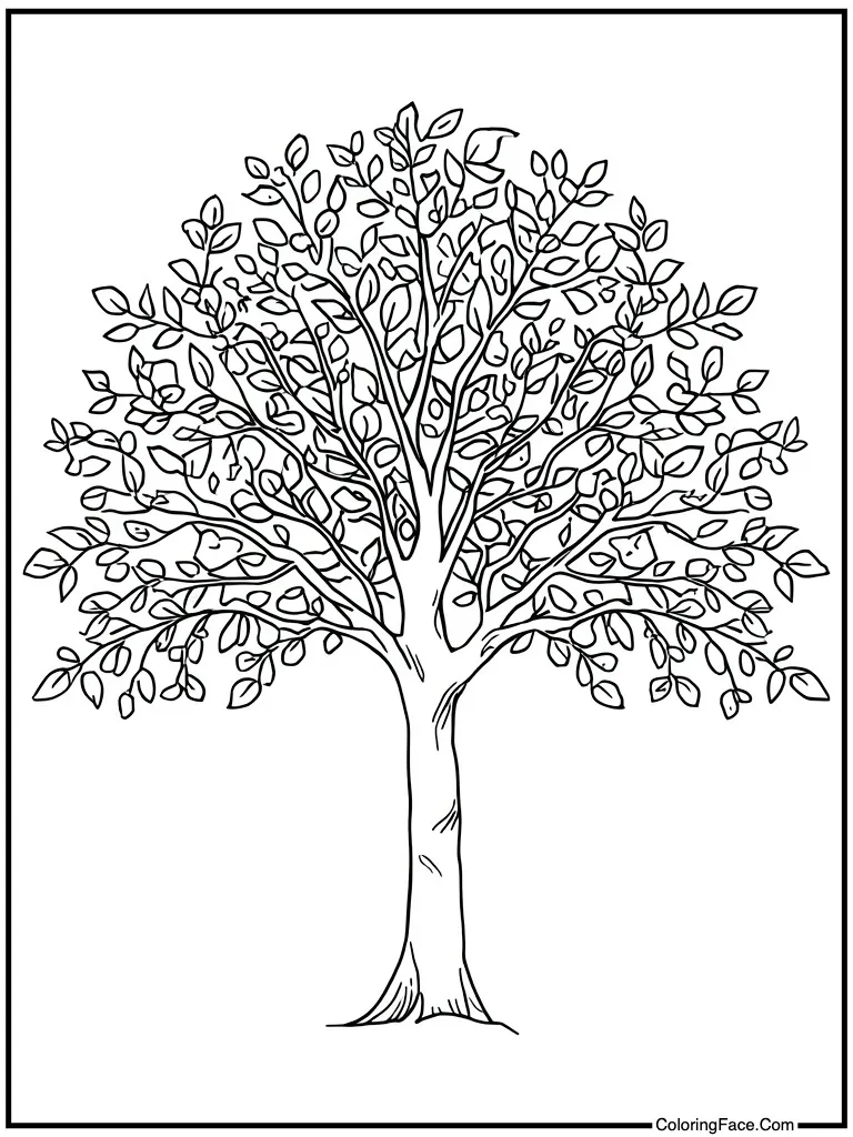 Tree with fresh leaves