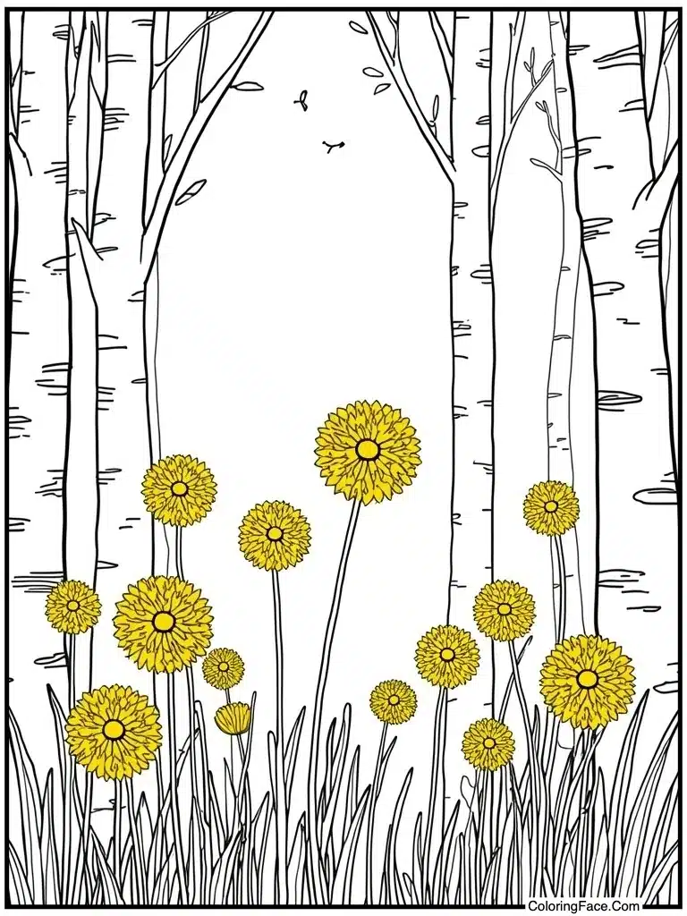 Dandelion yellow and fluffy