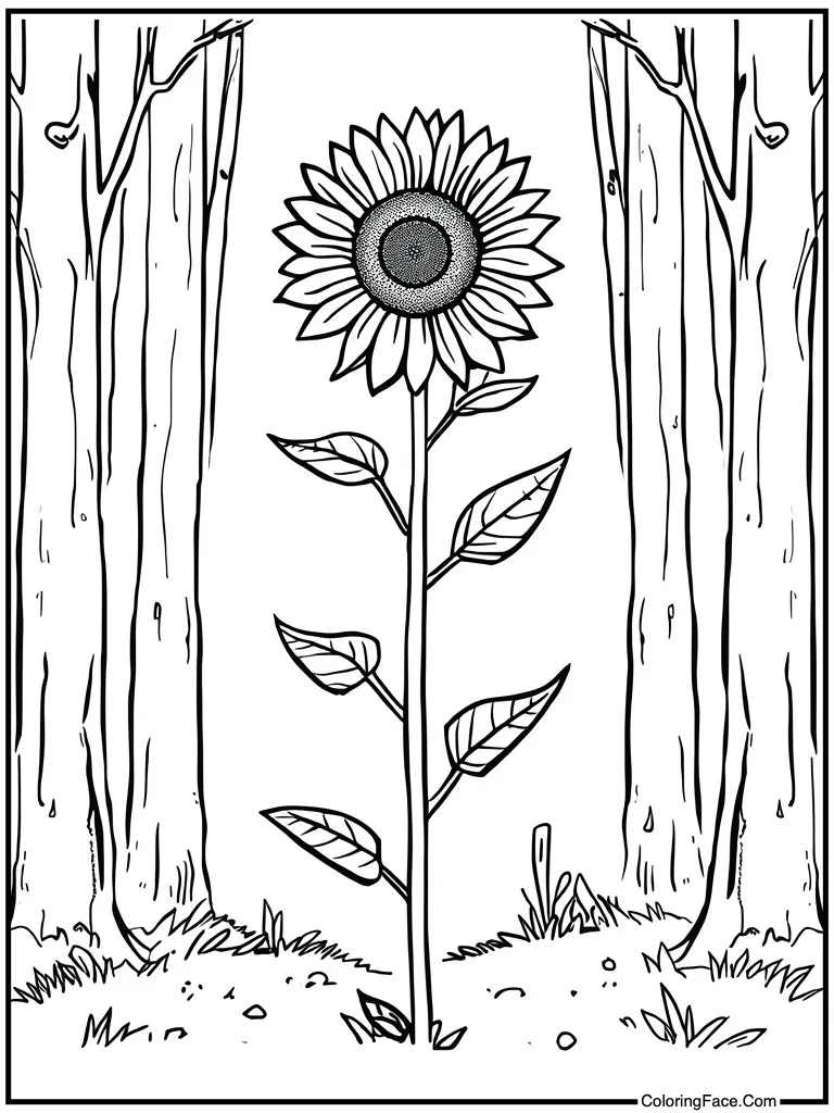 Sunflower tall and yellow