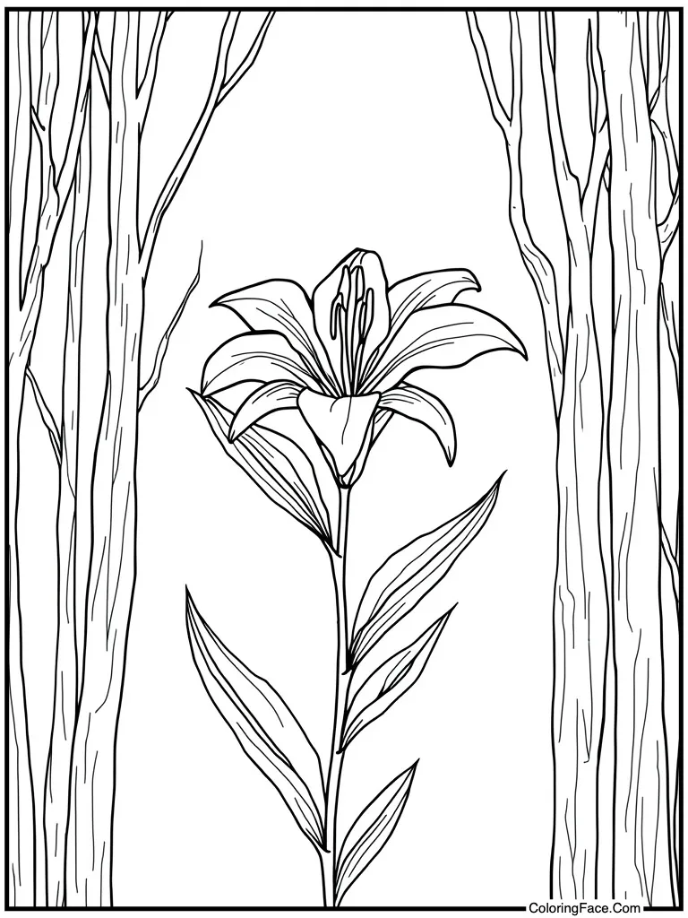 Lily flower elegant white