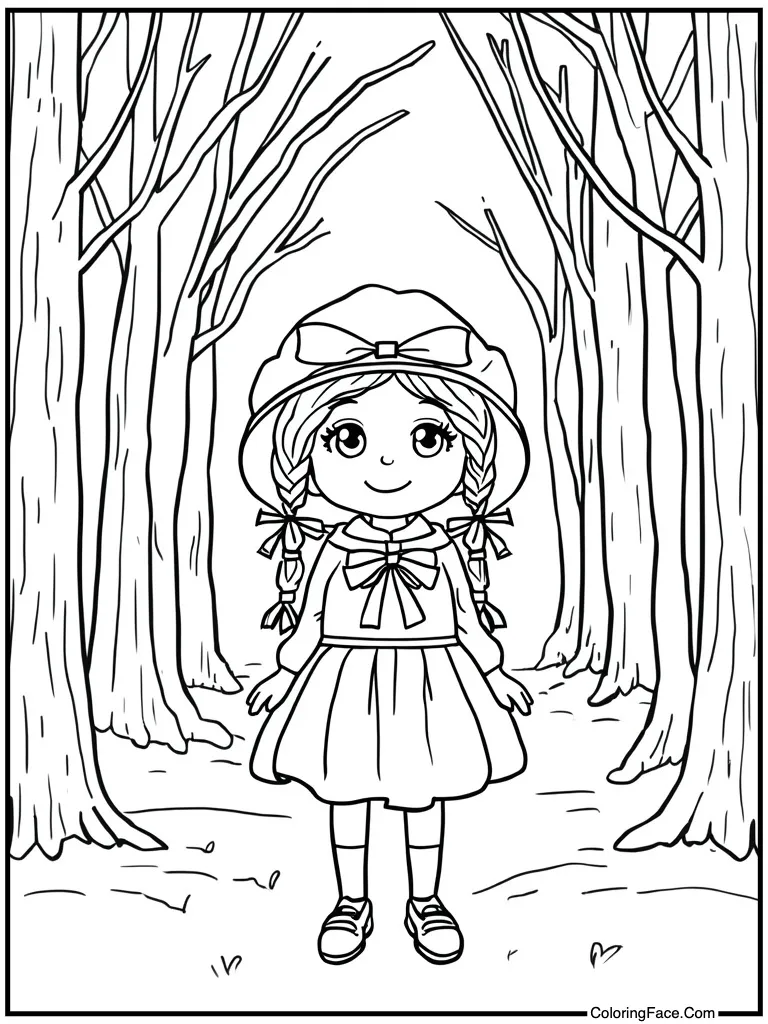 Bonnet hat with ribbon