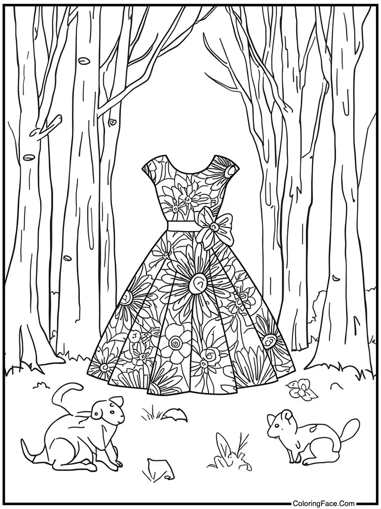 Dress with floral pattern