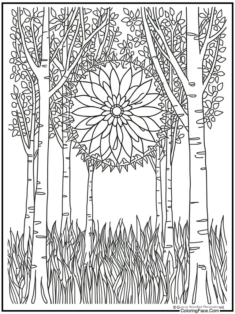 Geometric shape flower art