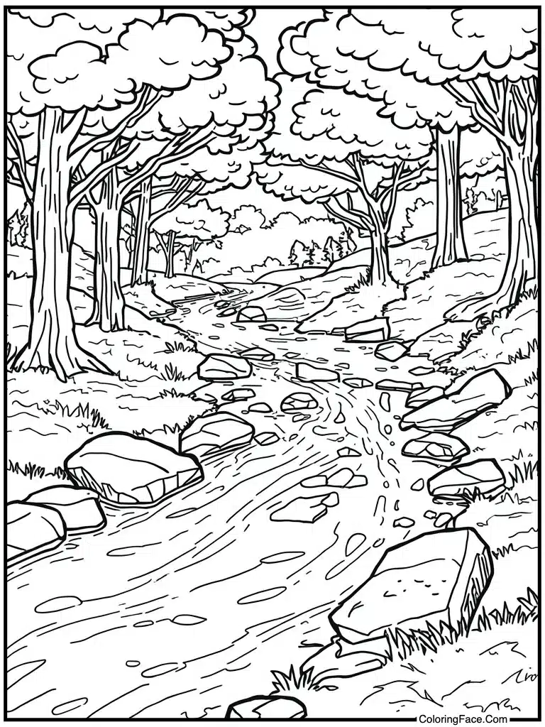 River flowing clear water