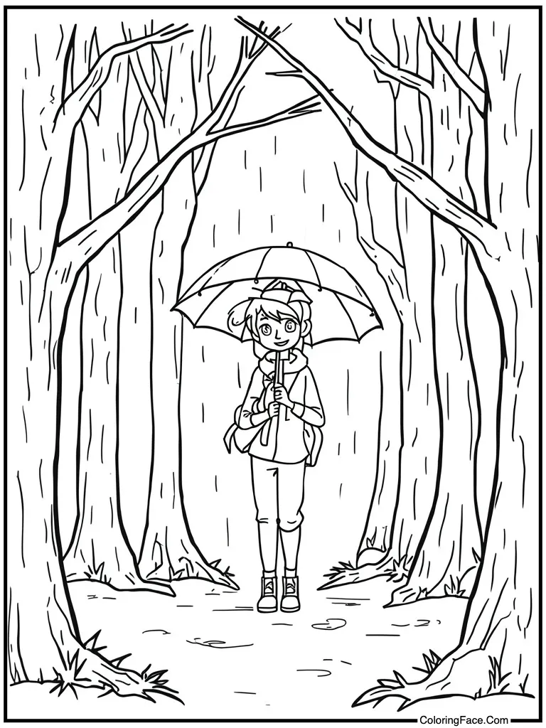 Umbrella opening for rain