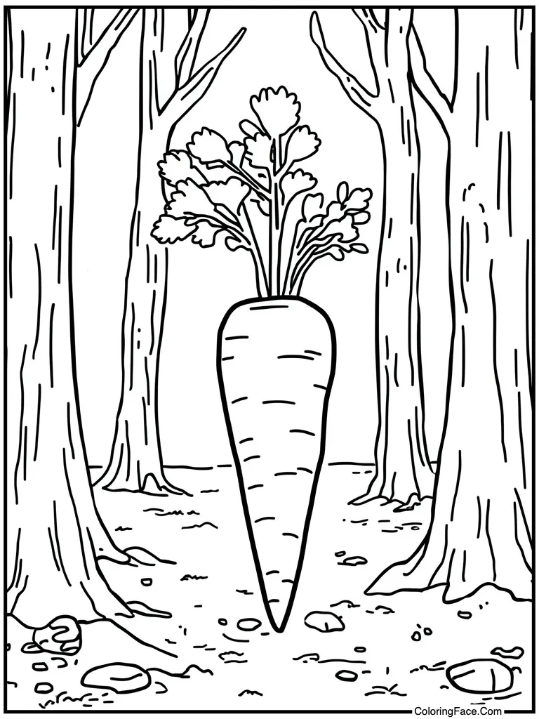 Carrot pulled from ground