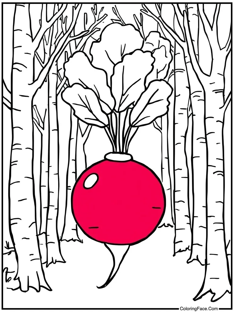 Radish red and round