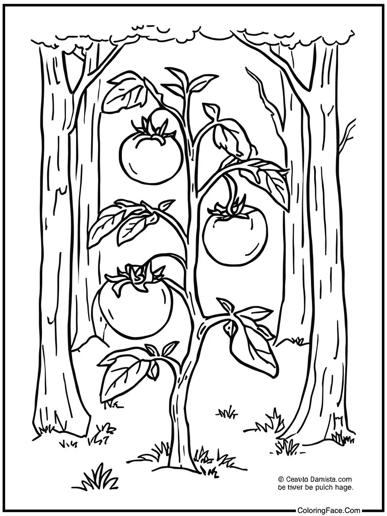 Tomato plant with fruit