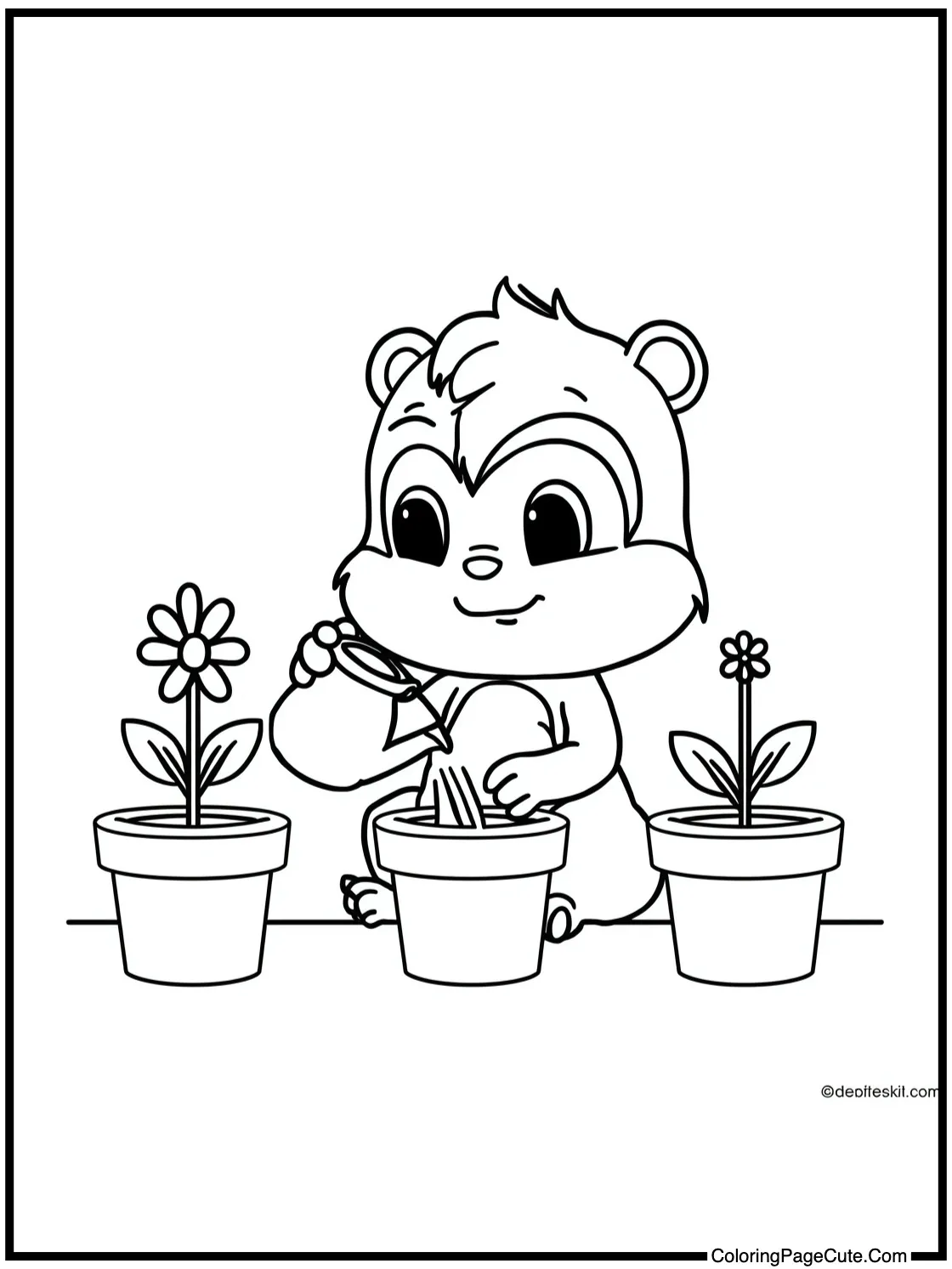 watering plants gently
